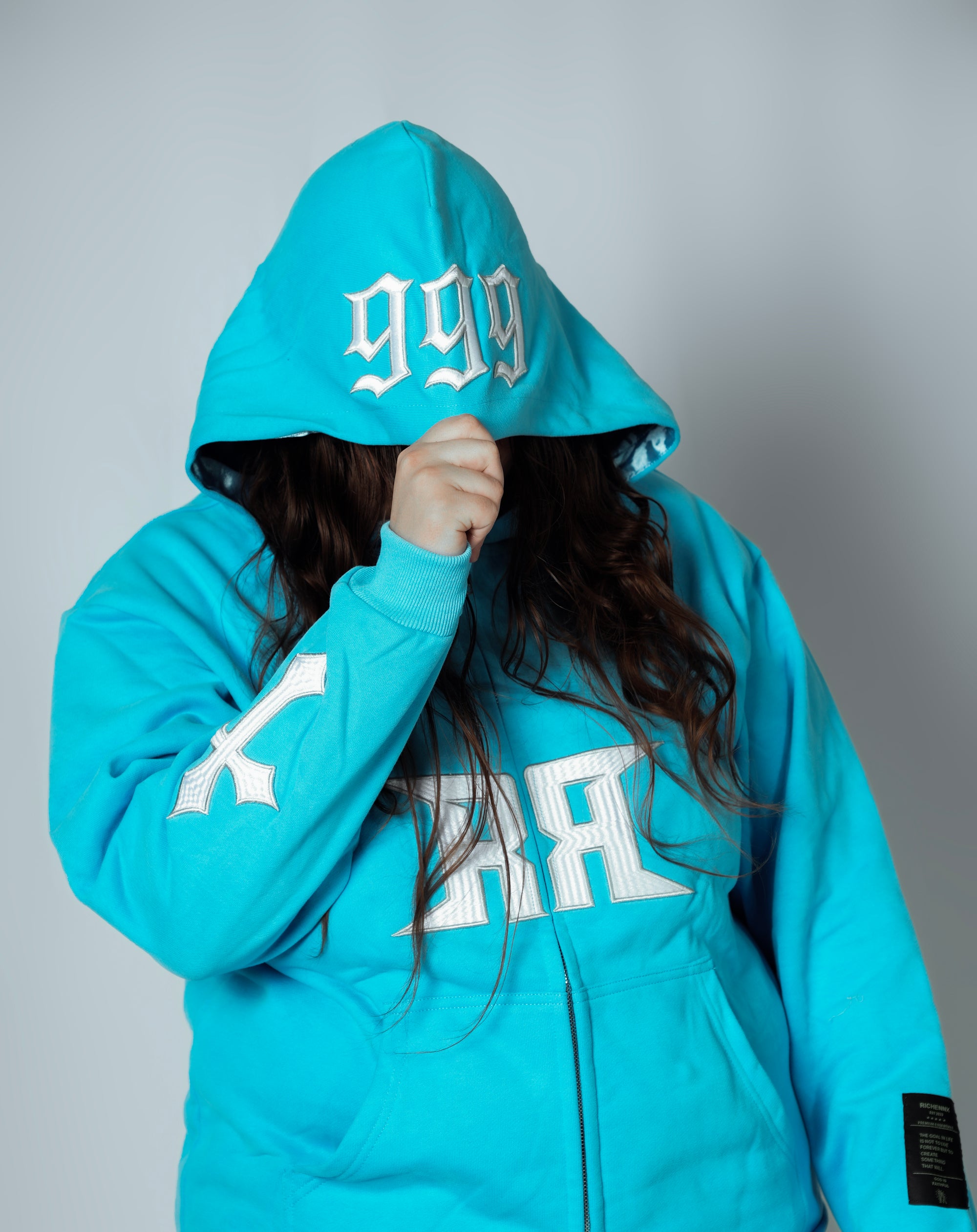 RICHENNX Heavyweight Zip-Up Hoodie – Black