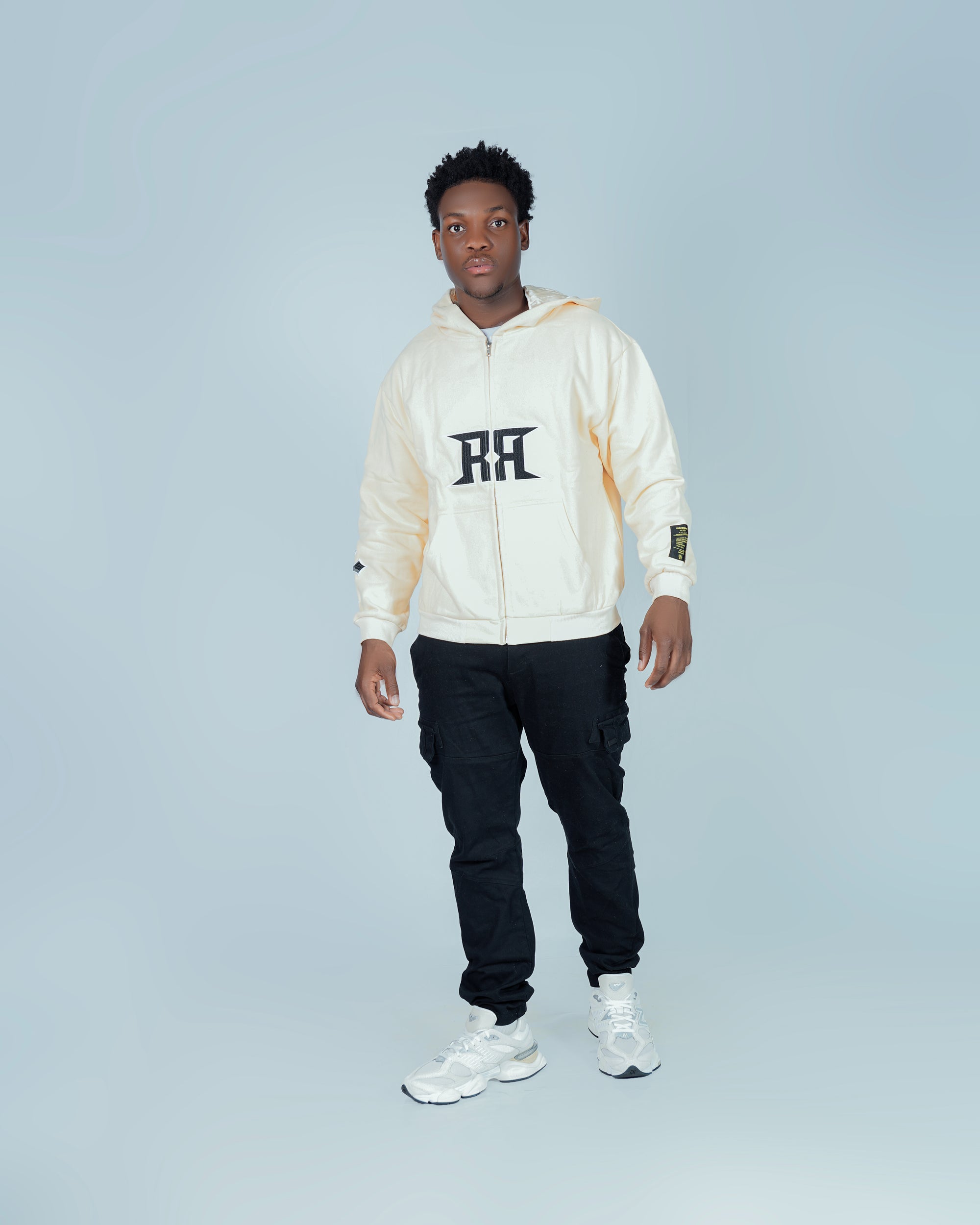 RICHENNX Heavyweight Zip-Up Hoodie – Cream