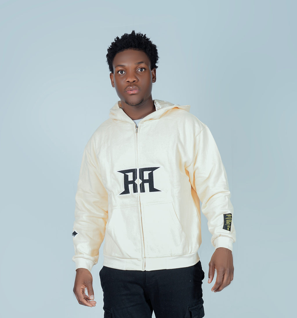 RICHENNX Heavyweight Zip-Up Hoodie – Black