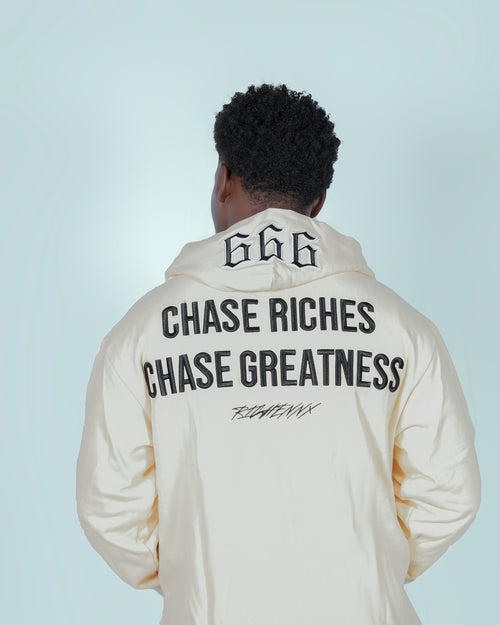 RICHENNX Heavyweight Zip-Up Hoodie – Cream