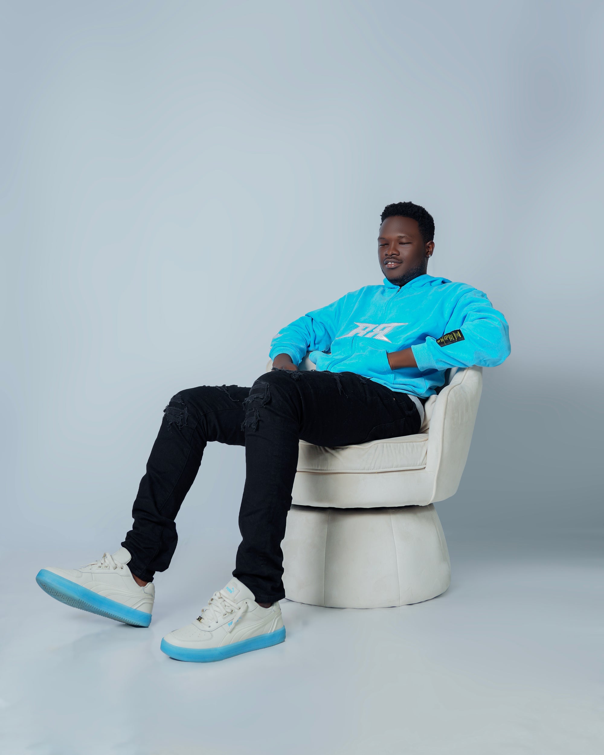 RICHENNX Heavyweight Zip-Up Hoodie – Blue