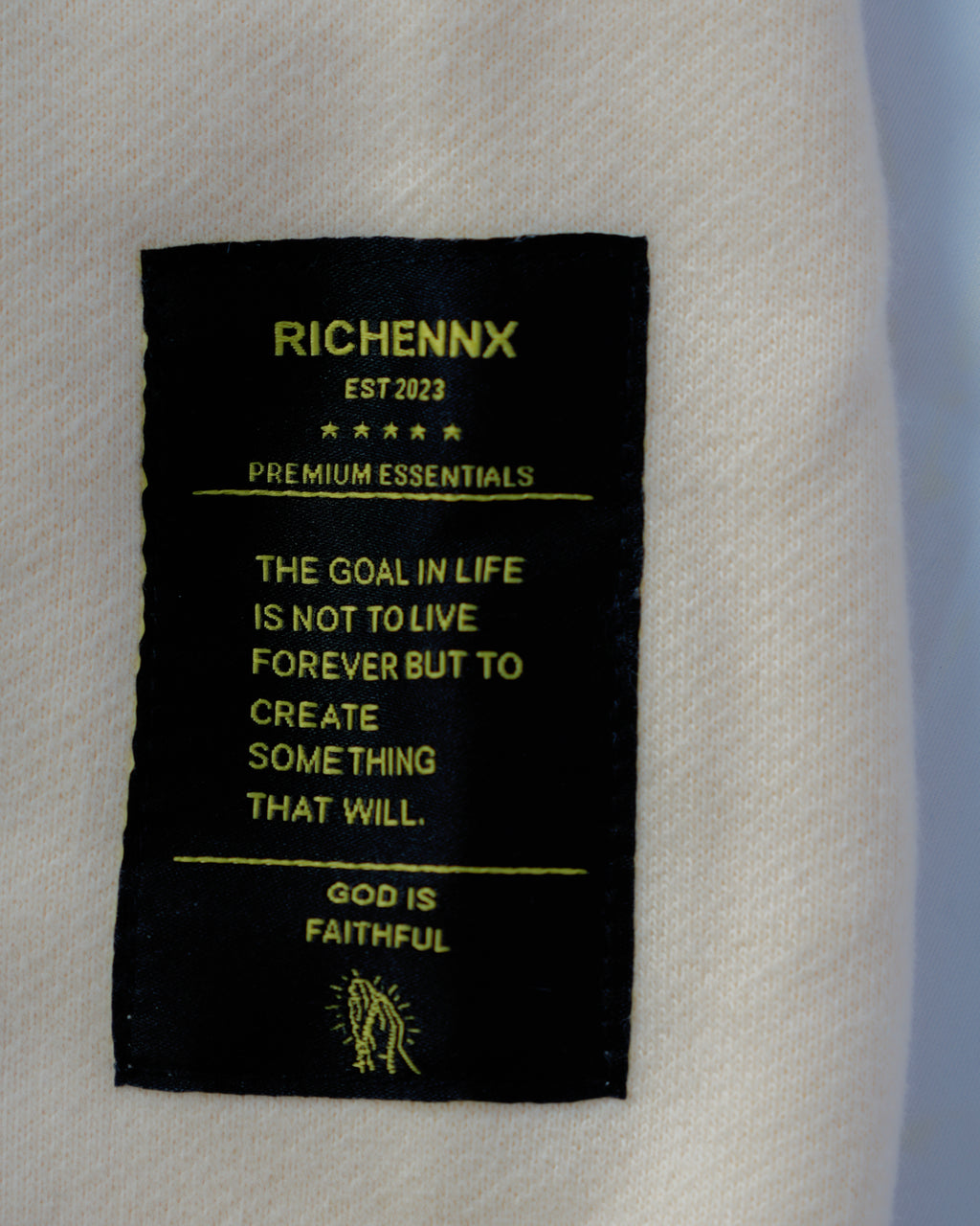 RICHENNX Heavyweight Zip-Up Hoodie – Cream