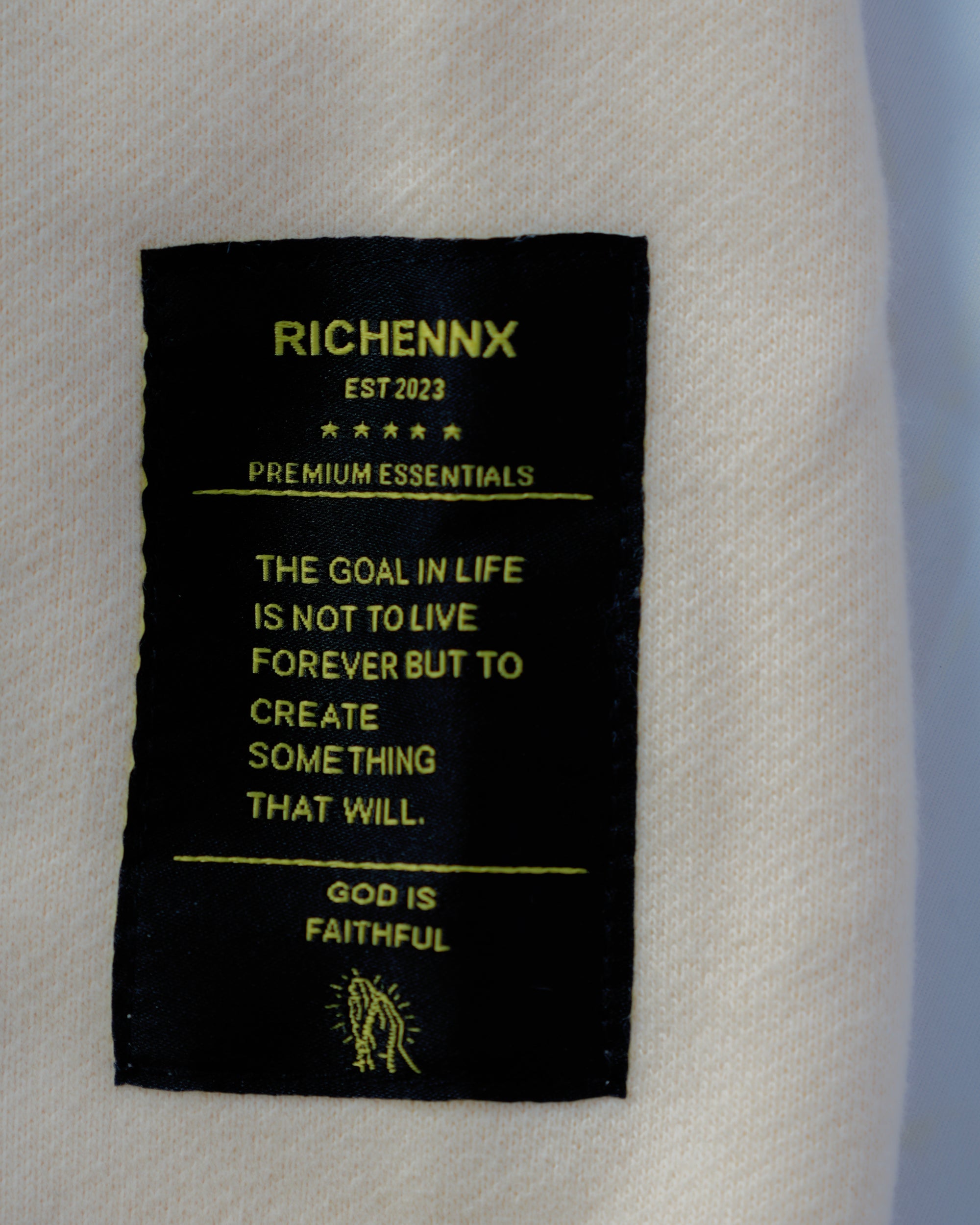 RICHENNX Heavyweight Zip-Up Hoodie – Cream