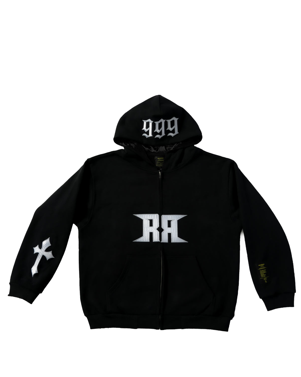 RICHENNX Heavyweight Zip-Up Hoodie – Black