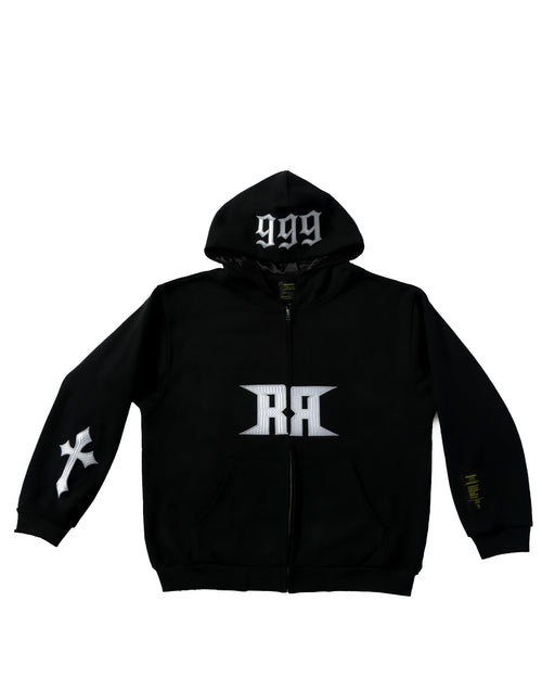 RICHENNX Heavyweight Zip-Up Hoodie – Black