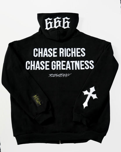 BLACK RICHENNX Heavy Zip-Up