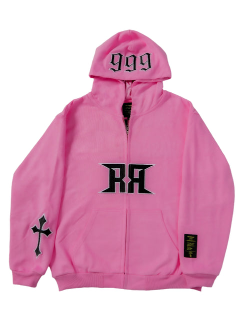 RICHENNX Heavyweight Zip-Up Hoodie – Pink